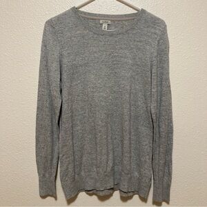 LL Bean Sweater Mens Gray Sz M  Pullover Cotton